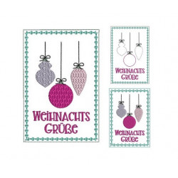 ITH Postkarten - Weihnachtskugeln